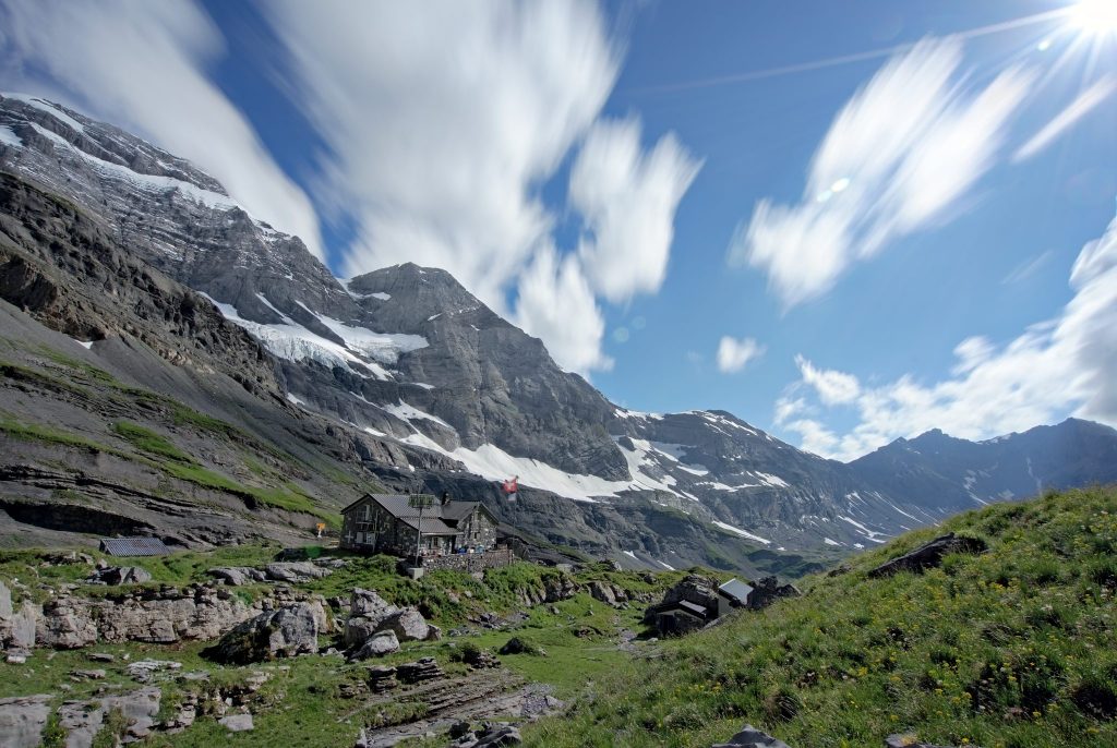 fin de journée à la cabane de susanfe