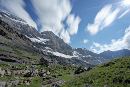 fin de journée à la cabane de susanfe